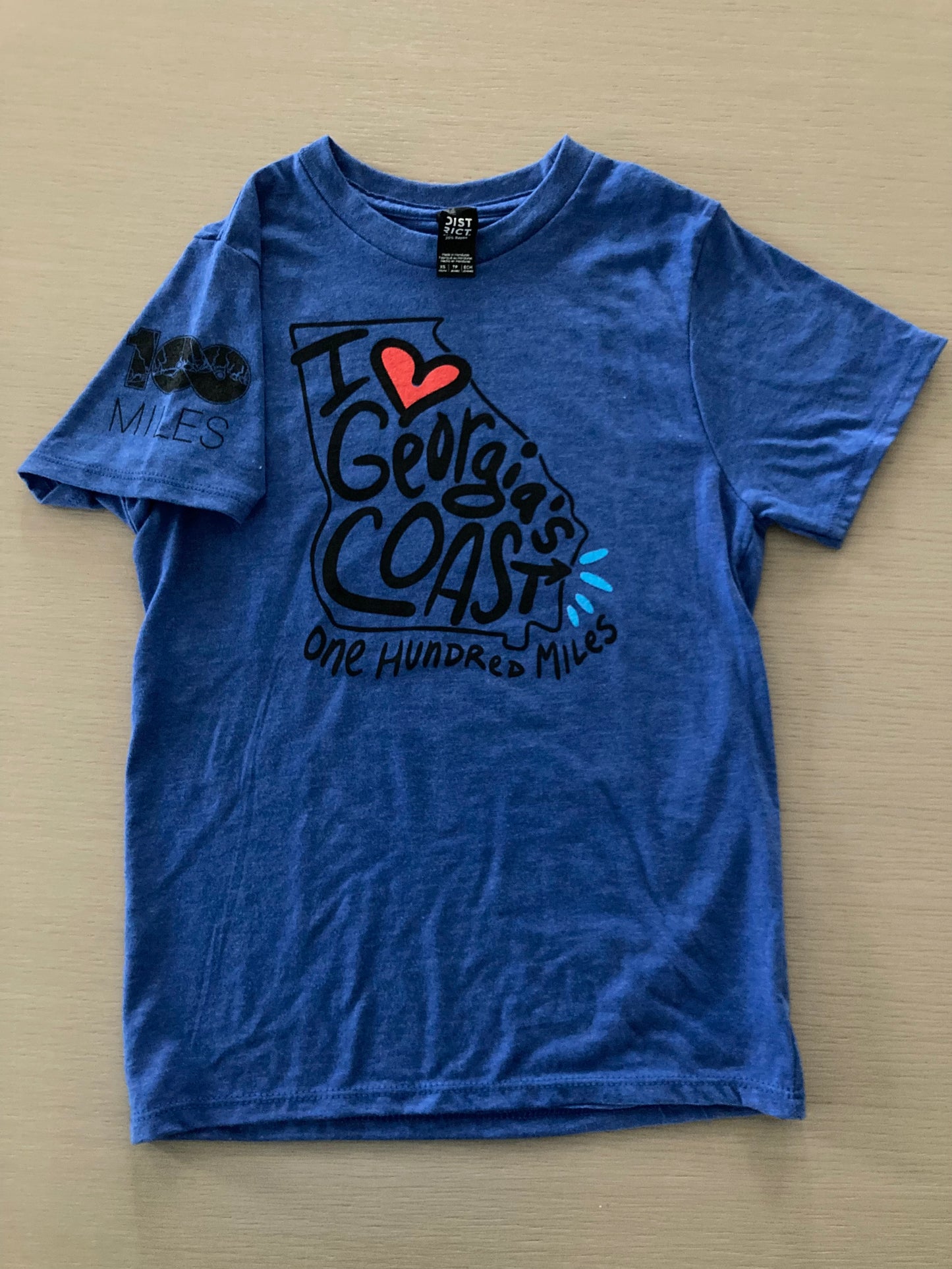 Child's "I Love GA's Coast" Heathered Royal - Shortsleeve T-shirt