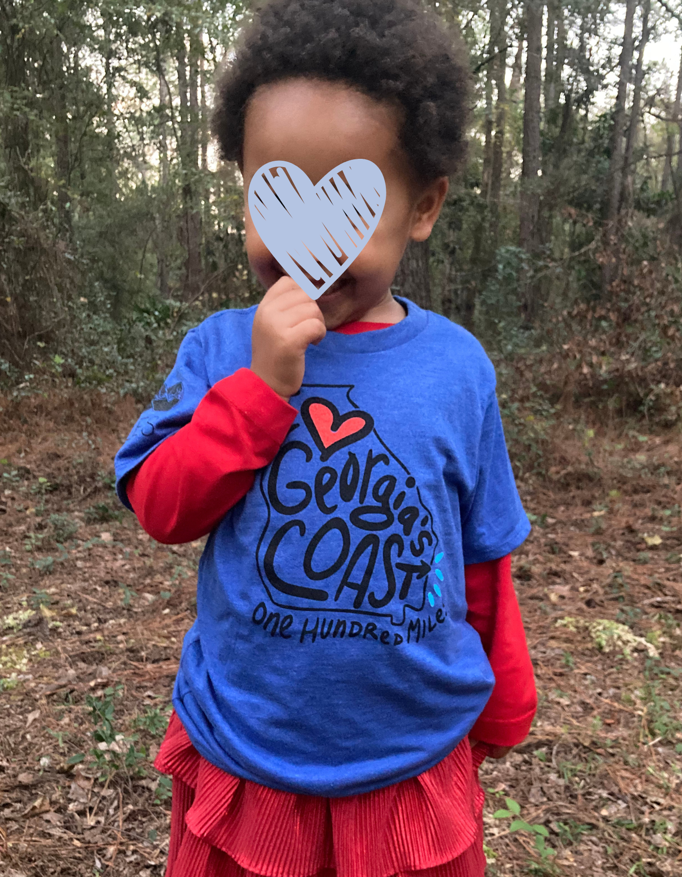 Child's "I Love GA's Coast" Heathered Royal - Shortsleeve T-shirt